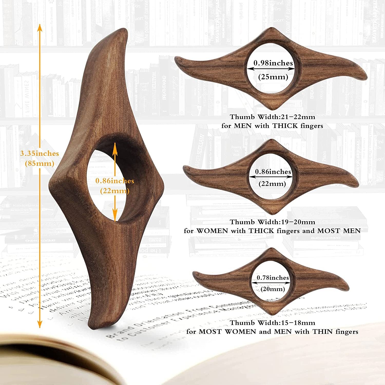 Reading Ring, Thumb Page Holder, Book Aid, Handmade Bookmark, Reading ...