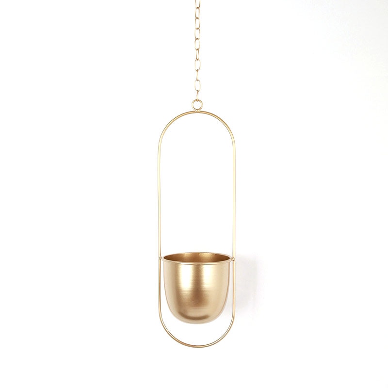 metal chain plant hanger Metal Hanging Pot Plant Hanger Chain Iron Hanging Flower Pot Planter B – Bibliotheque Collective